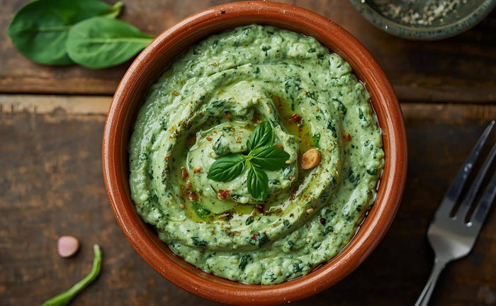 Creamy Spinach & Lion’s Mane Dip