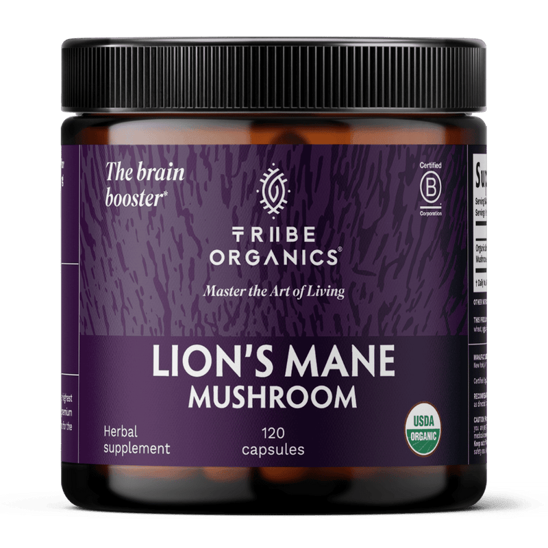 Organic Lion's Mane Mushroom Capsules - TRIBE ORGANICS
